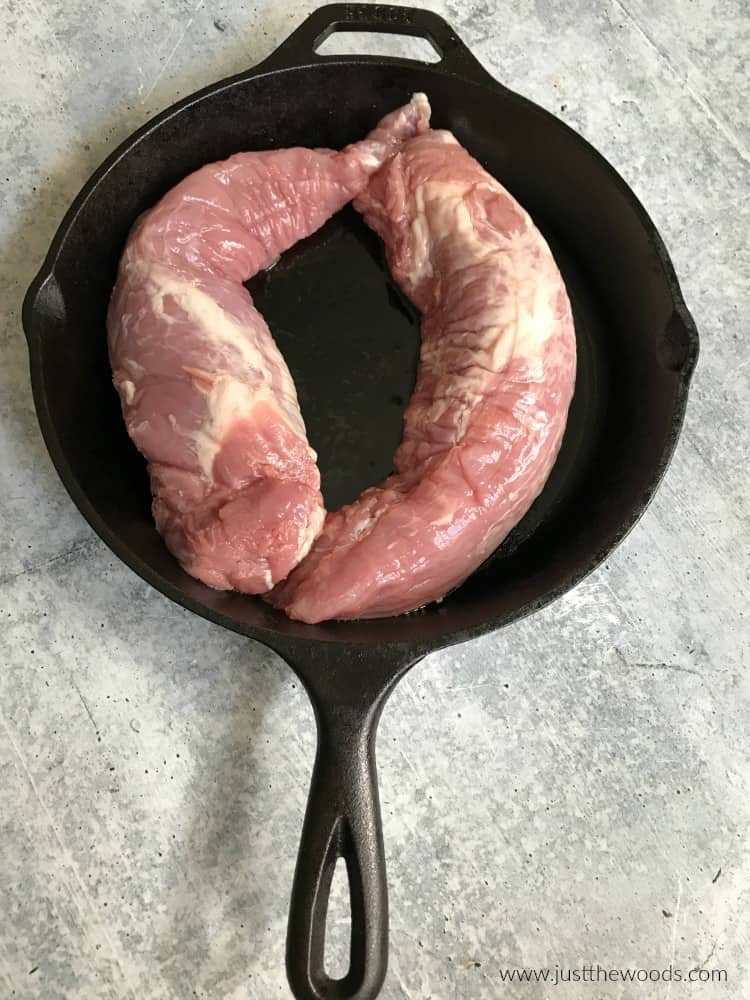 pork tenderloin in cast iron pan