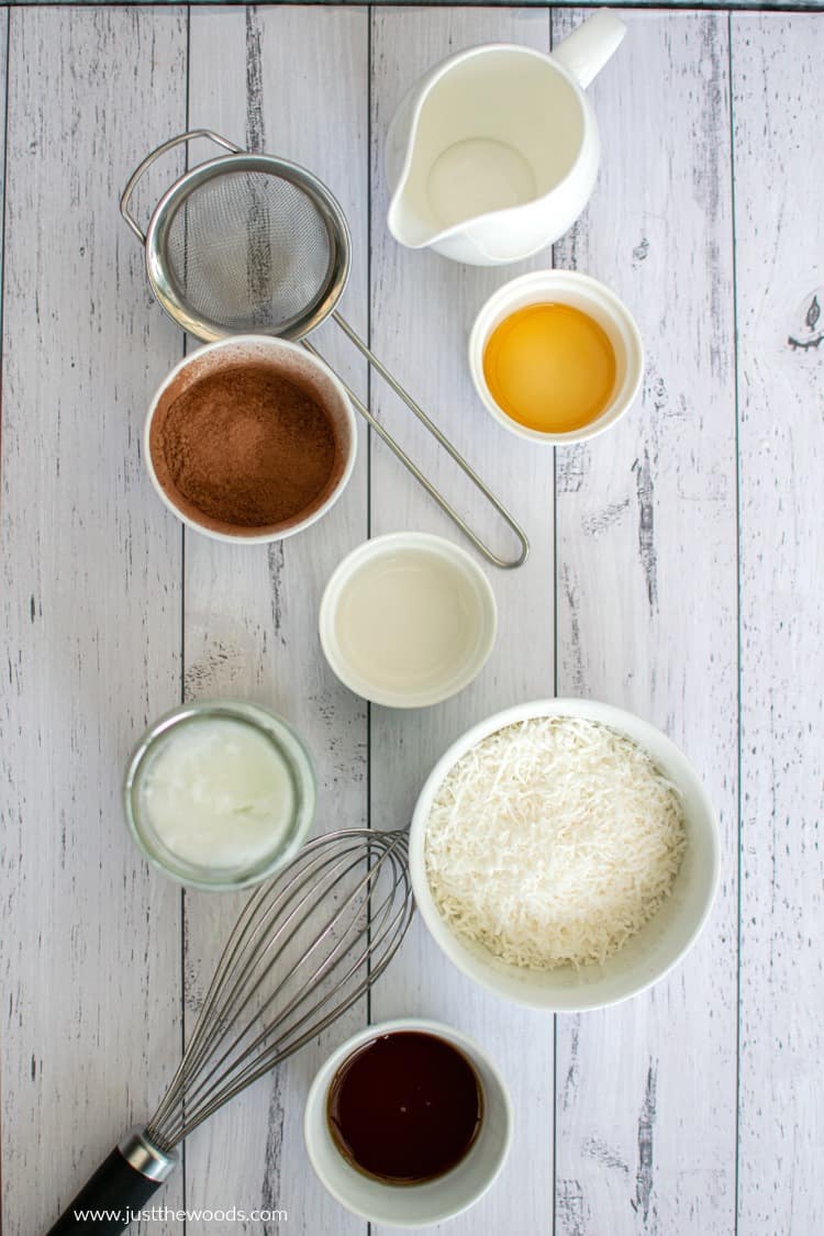 ingredients to make homemade macaroons