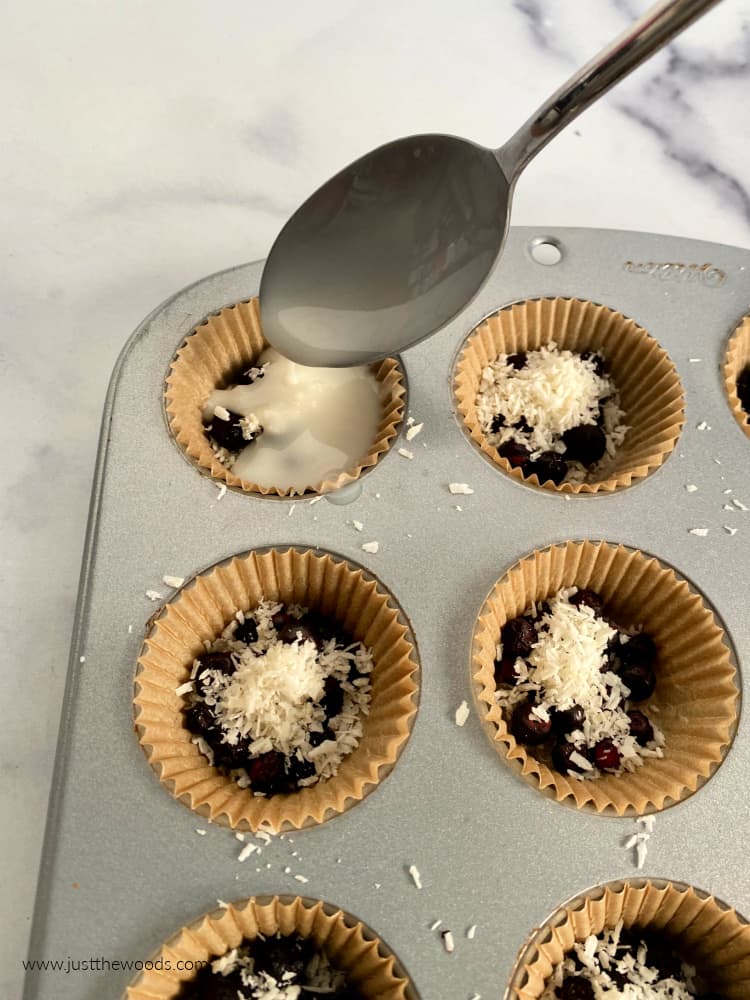 melted coconut butter cups