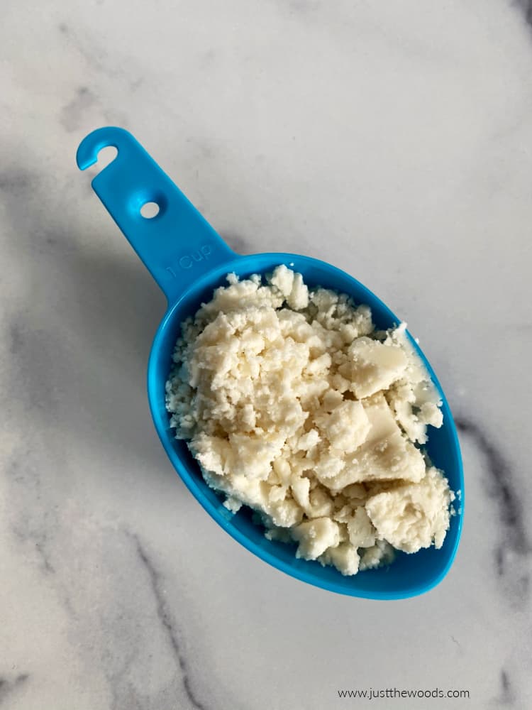 coconut butter in measuring cup