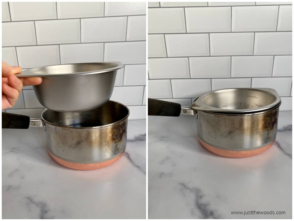 double boiler to melt chocolate