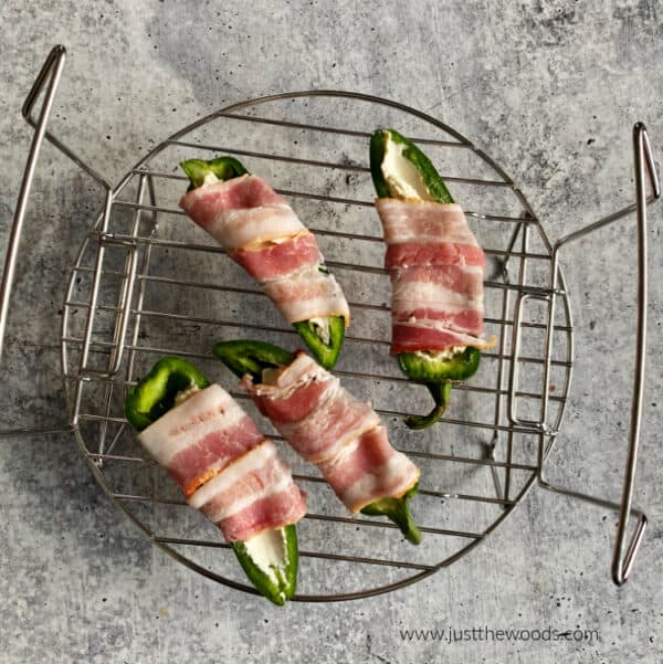 Air Fried Bacon Wrapped Jalapeno Poppers in the Ninja Foodi