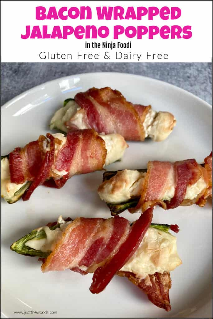 Air Fried Bacon Wrapped Jalapeno Poppers in the Ninja Foodi