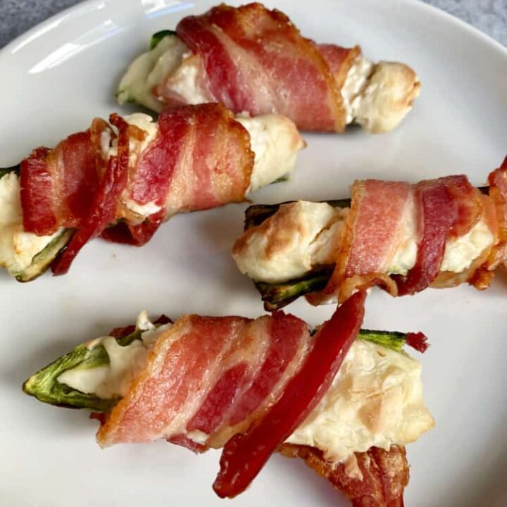 Air Fried Bacon Wrapped Jalapeno Poppers in the Ninja Foodi