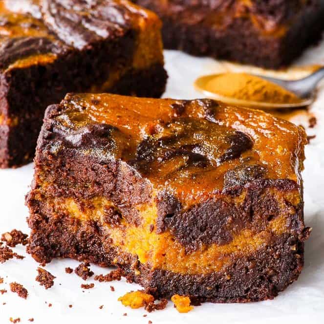 Pumpkin Brownies 663px featured 20+ Candy and Savory Paleo Pumpkin Recipes