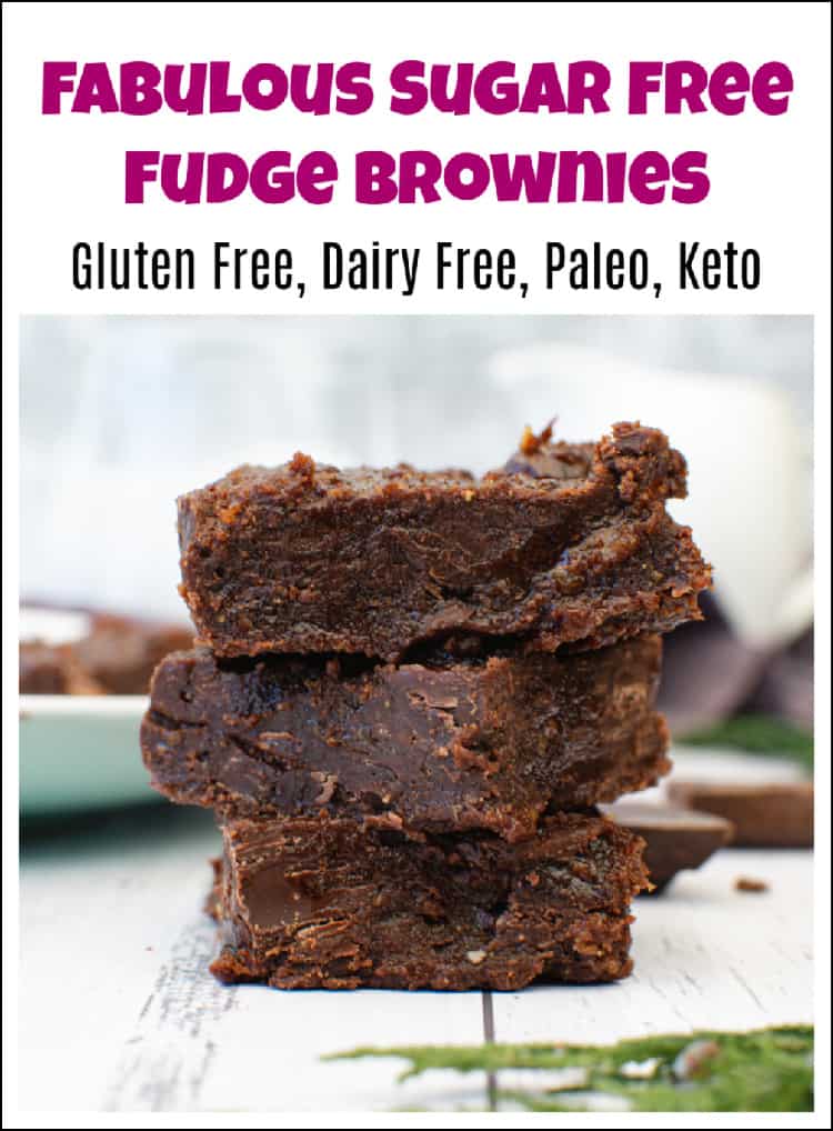 sugar free no bake fudge brownies recipe pin