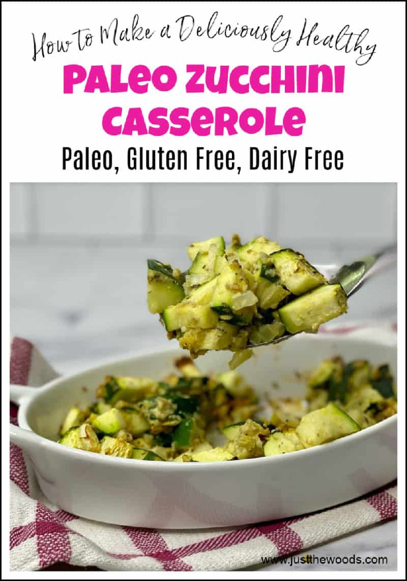 pin image for baked paleo zucchini side dish