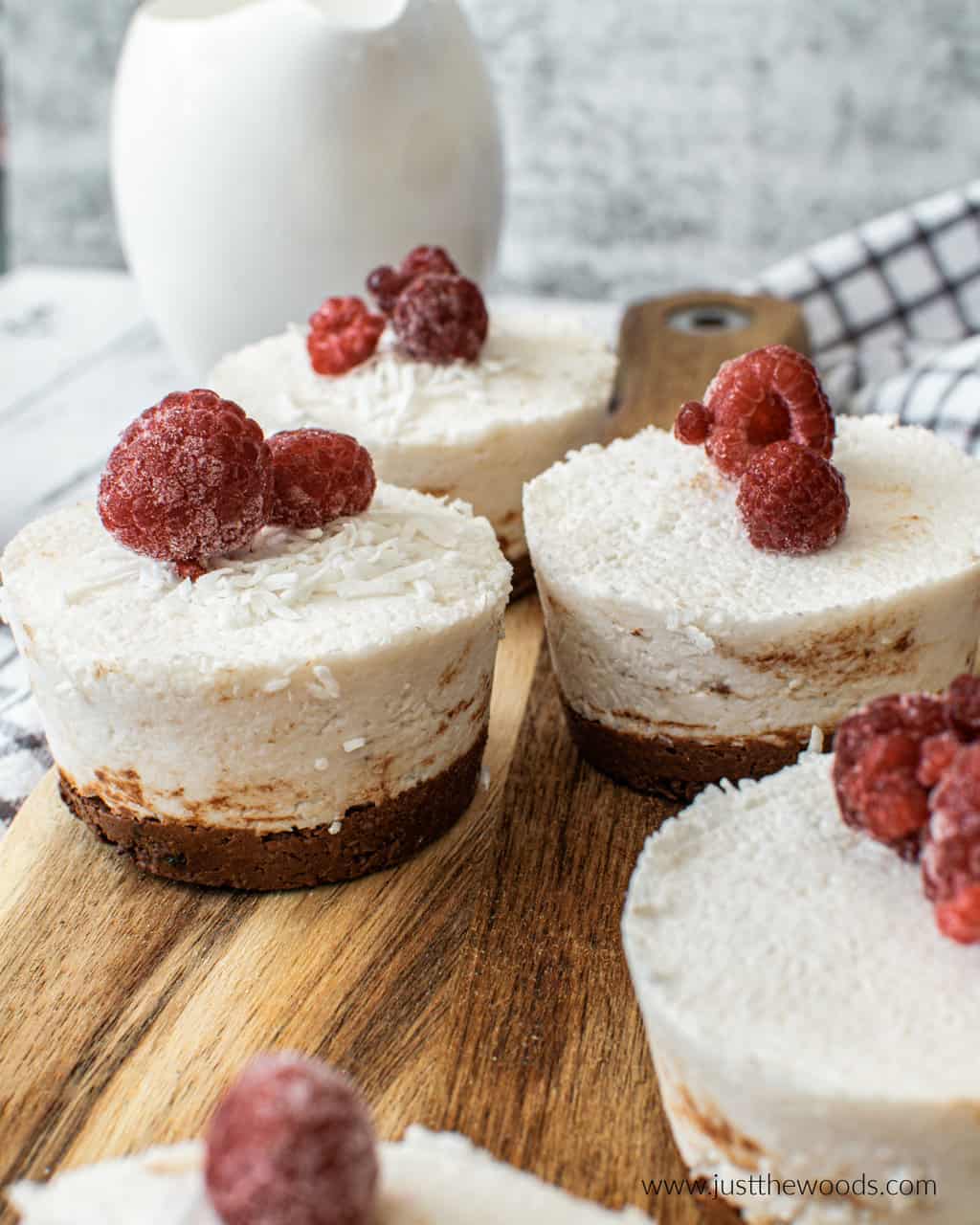 no bake coconut cups recipe with raspberries