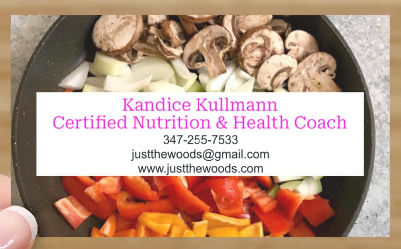 certified nutrition coach, certified health coach, business card