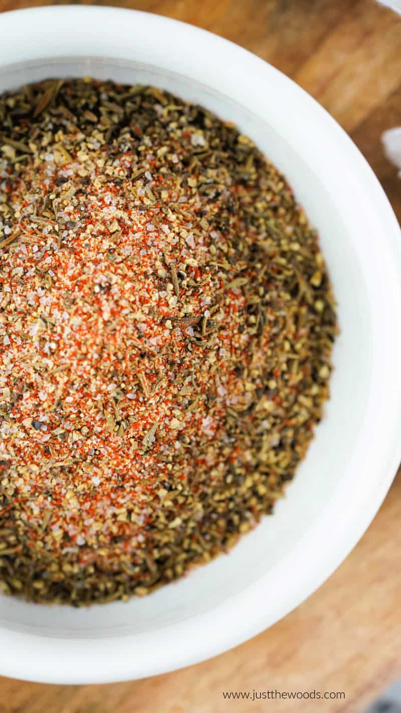 close up of homemade steak seasoning recipe