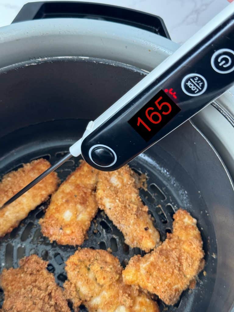 internal temperature or air fryer chicken tenders with instant read meat thermometer 