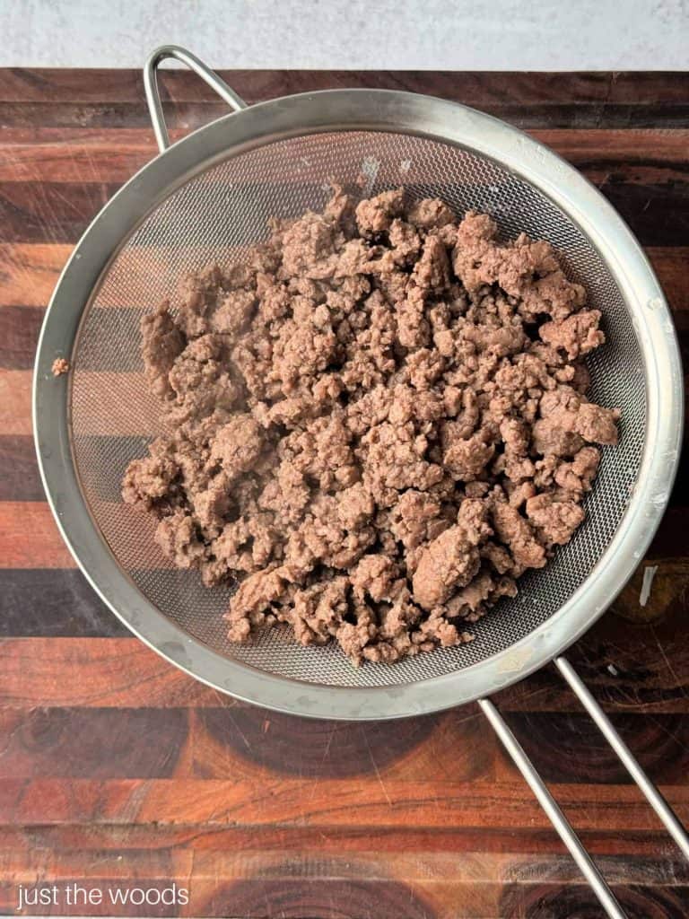 drain ground beef 