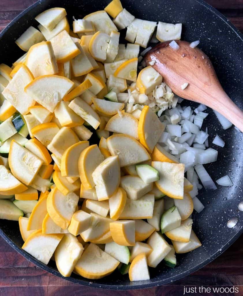 squash in skillet 