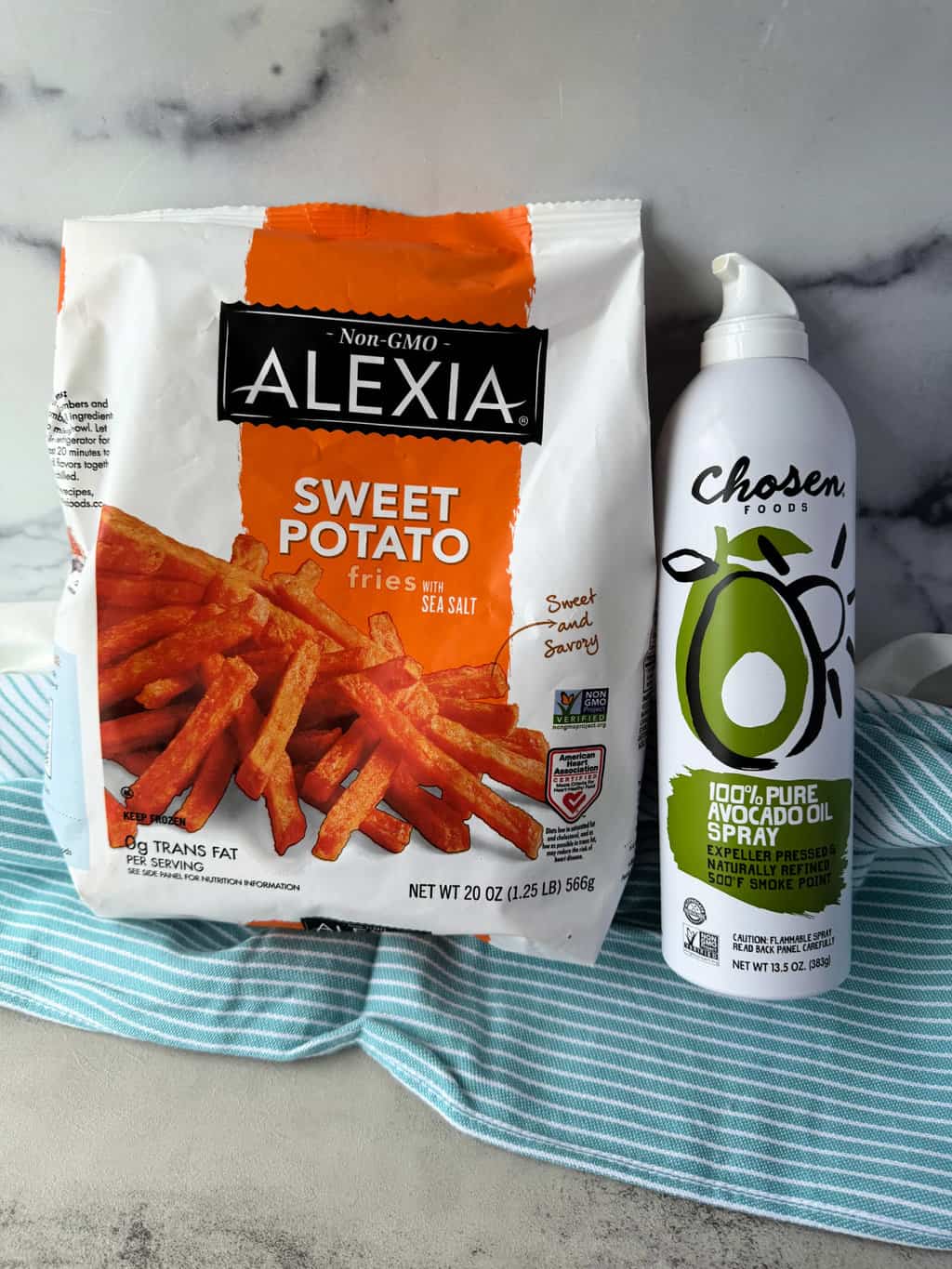 Alexia sweet potato fries in Ninja Foodi air fryer