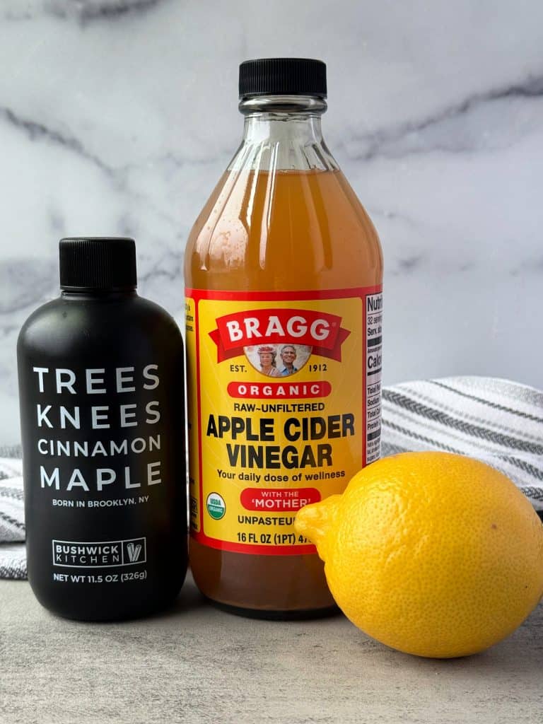 cinnamon maple syrup, ACV, lemon 