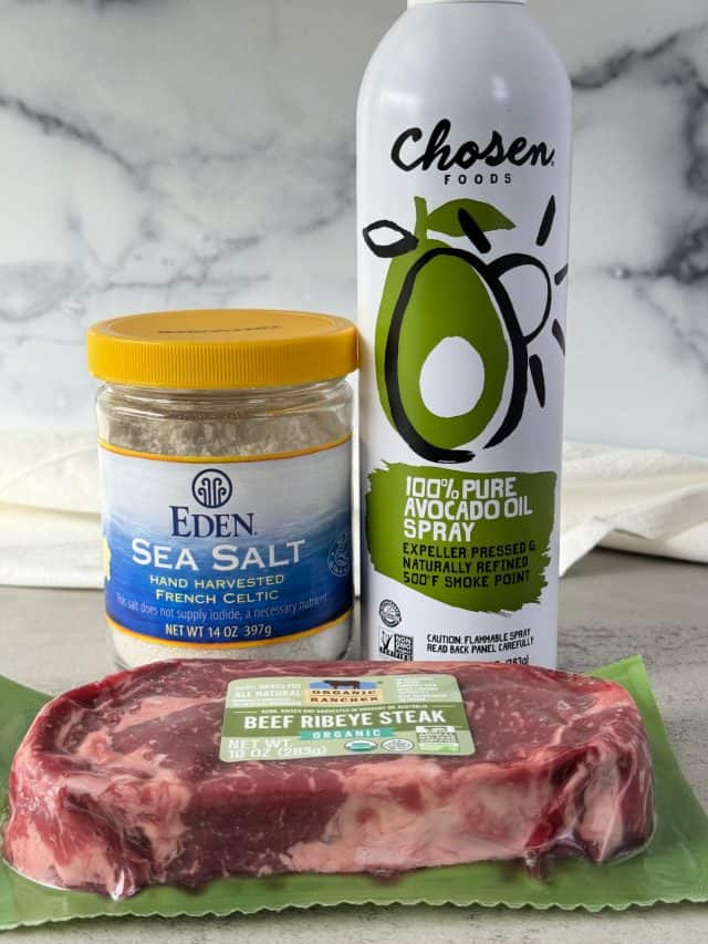 Ninja Foodi Ribeye Steak Cooked in the Air Fryer