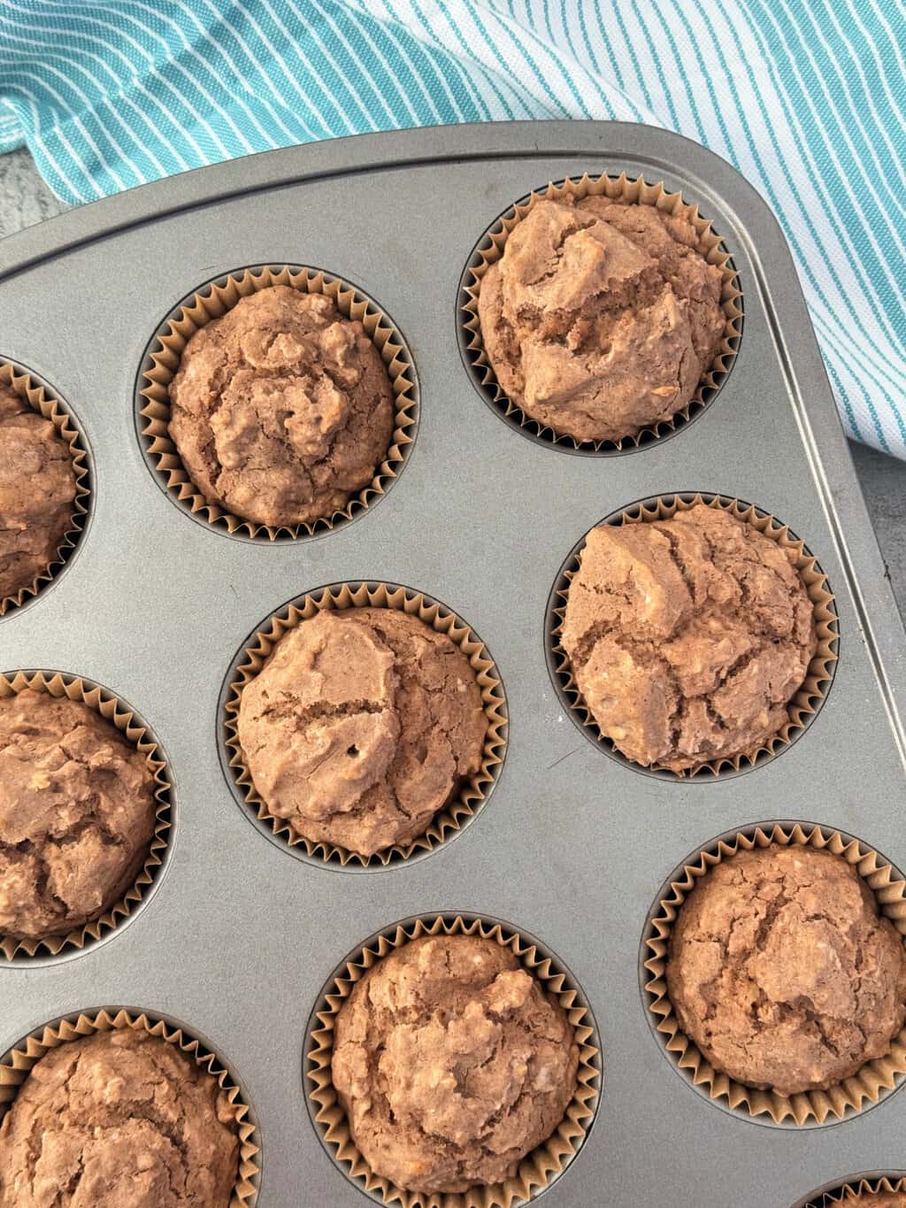 baked muffins in muffin tin