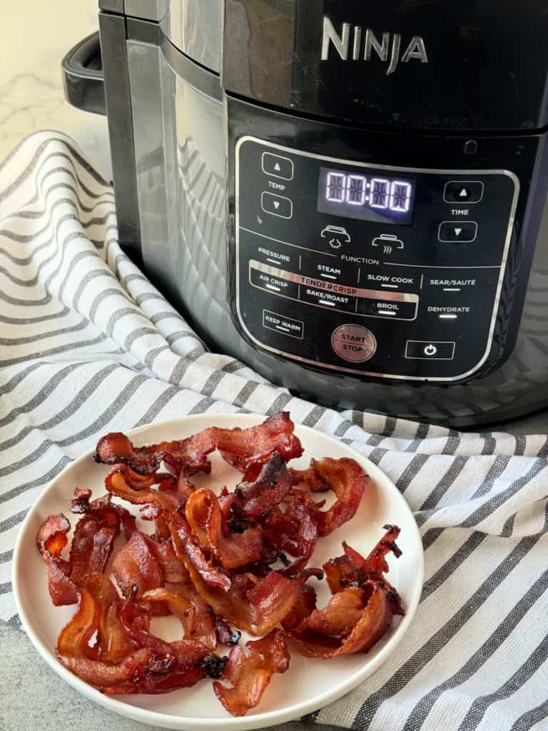 candied maple Bacon in Ninja Air Fryer