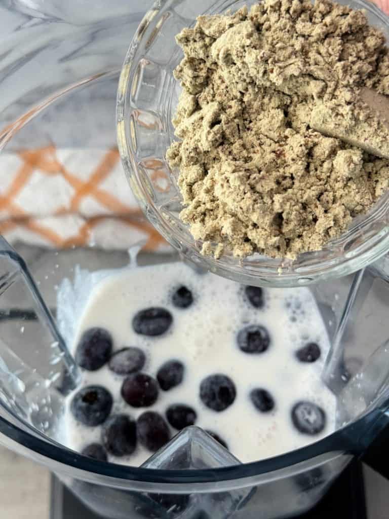 blueberry muffin protein powder smoothie recipe