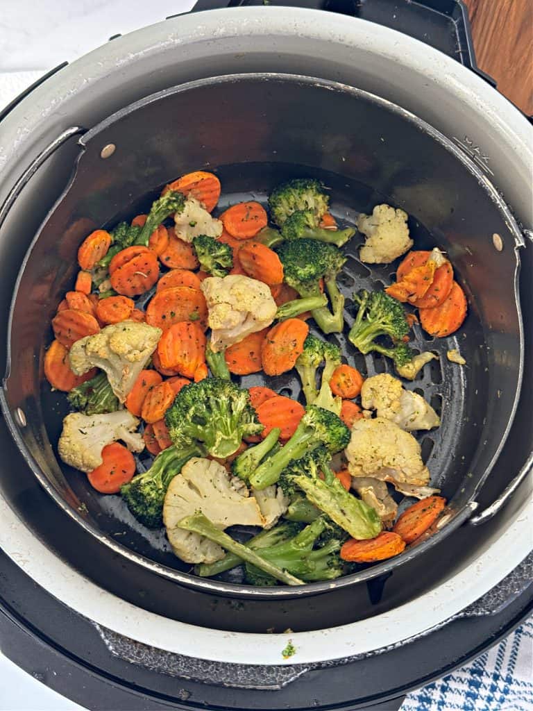 air frying frozen vegetables in Ninja Foodi 