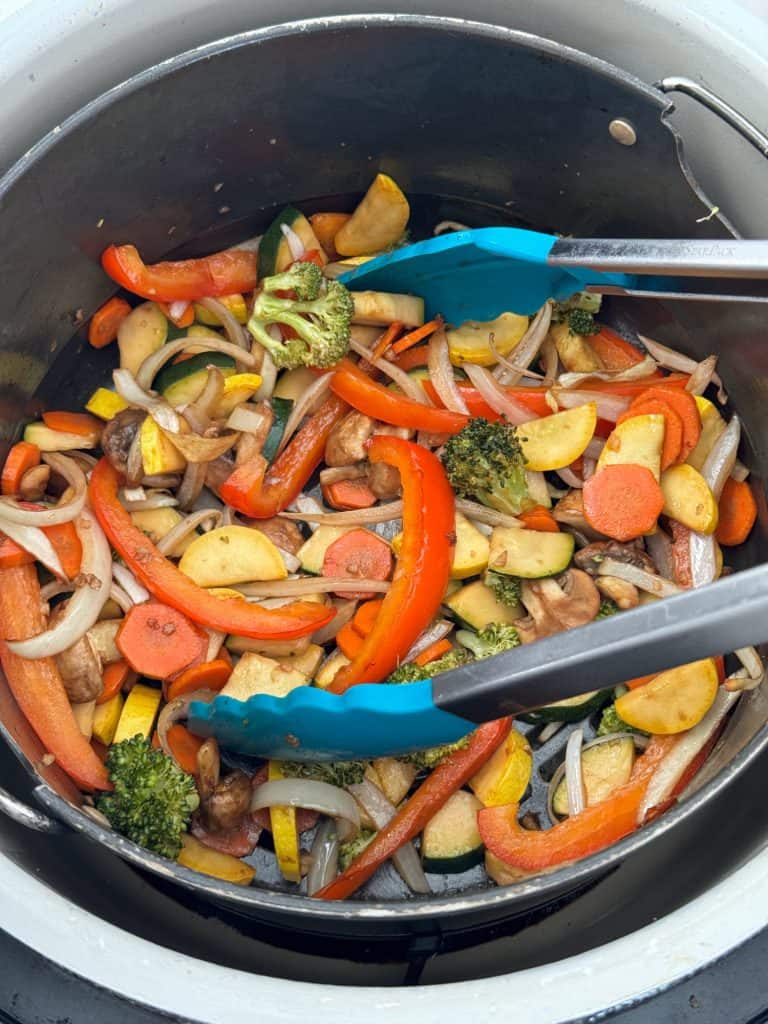 cooking vegetables in air fryer