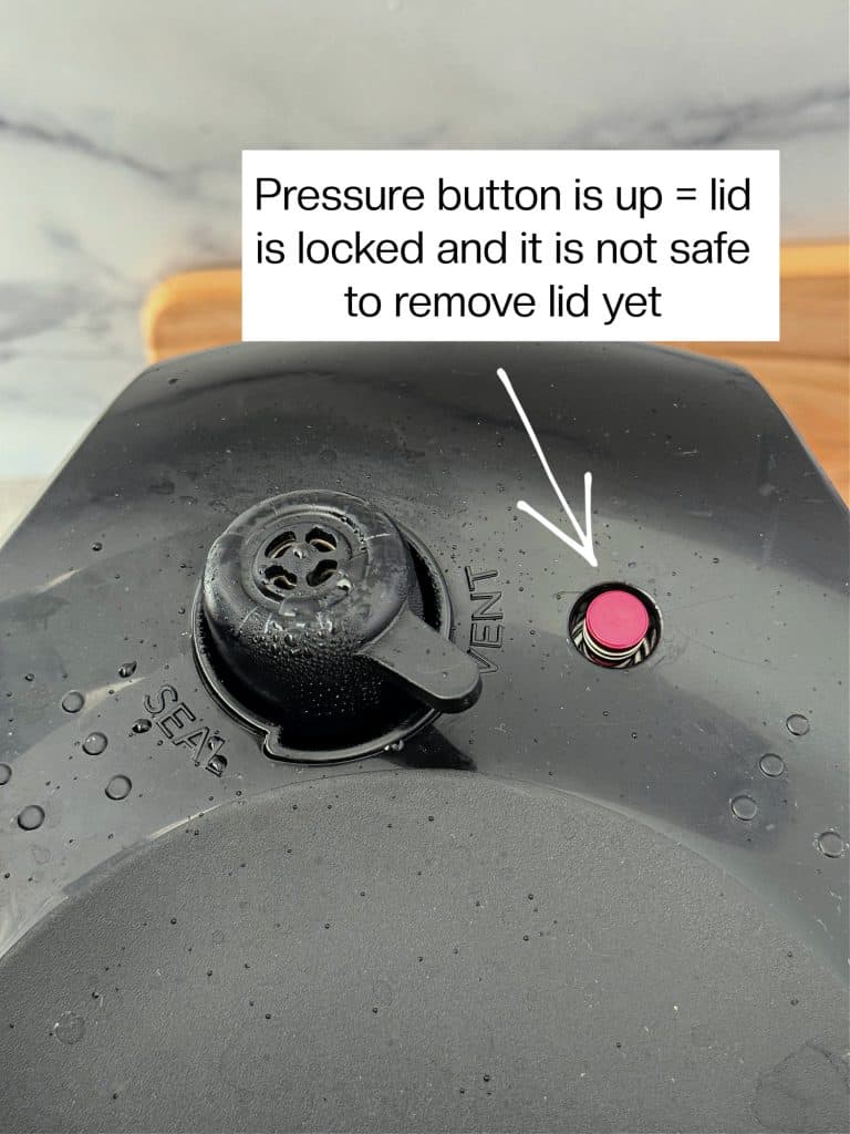 pressure release button on ninja foodi 