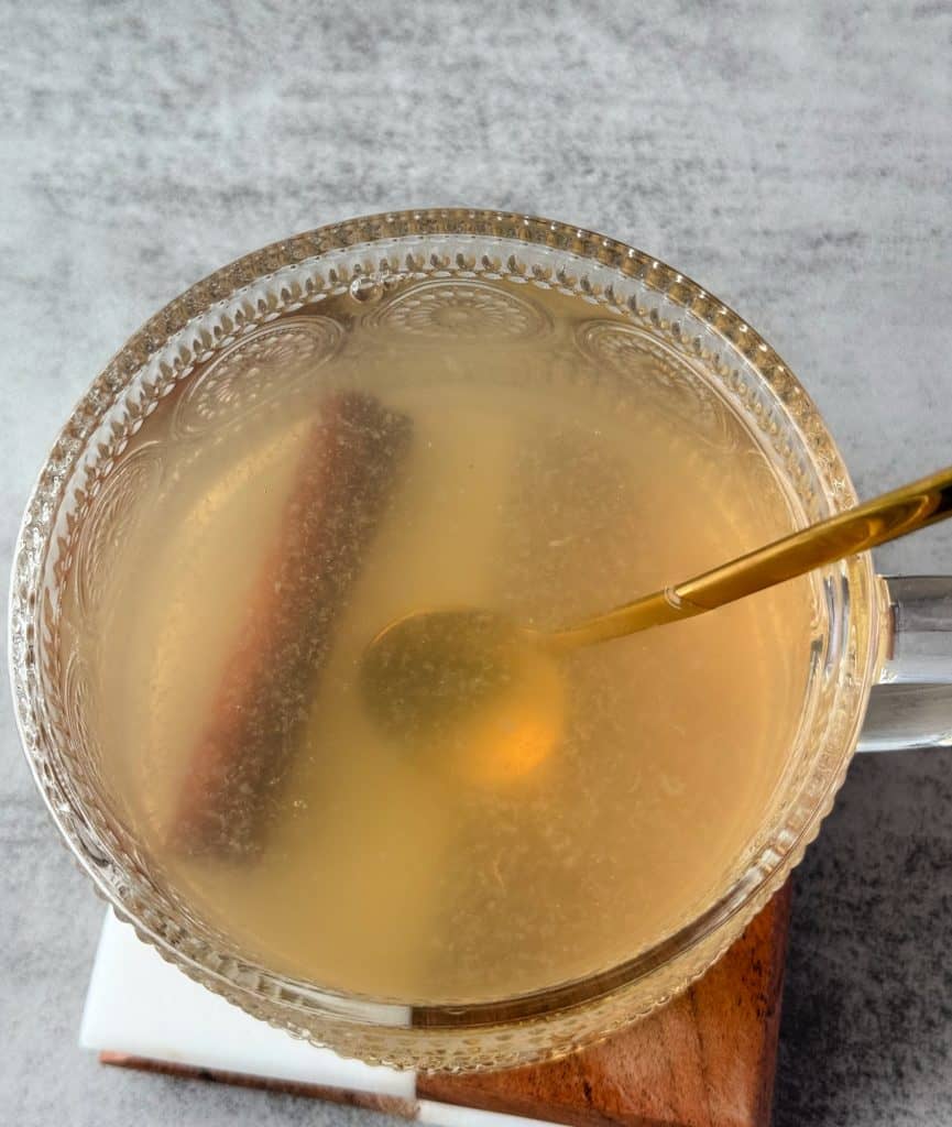 stir Apple Cider Vinegar Lemon and Honey drink