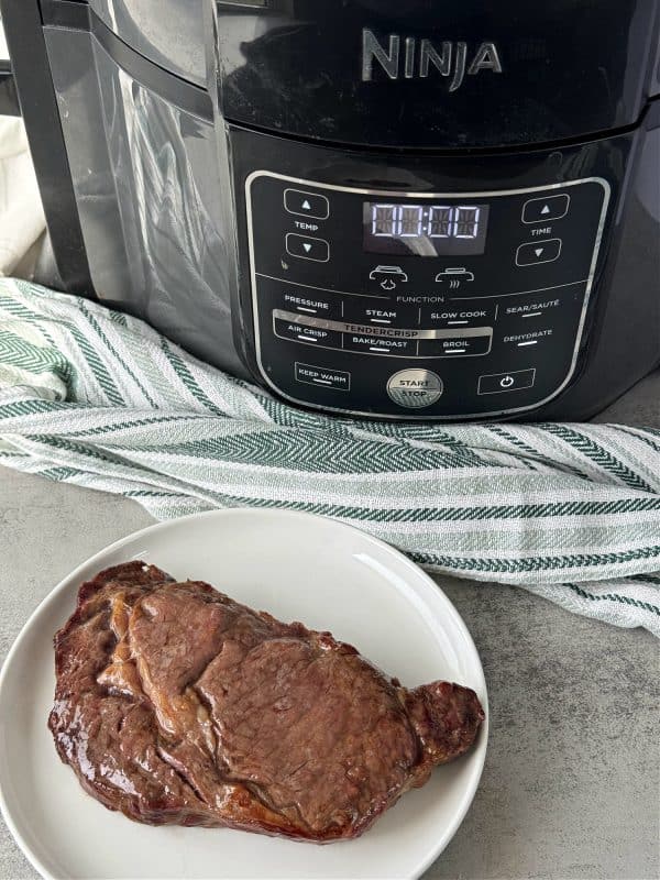 Ninja Foodi Ribeye Steak Cooked in the Air Fryer