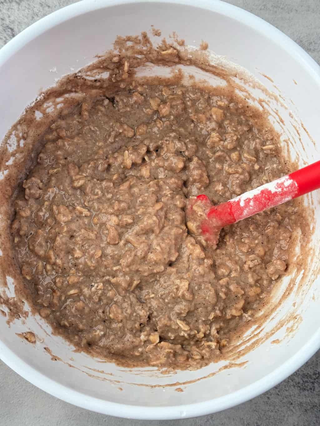 cinnamon oatmeal muffin batter