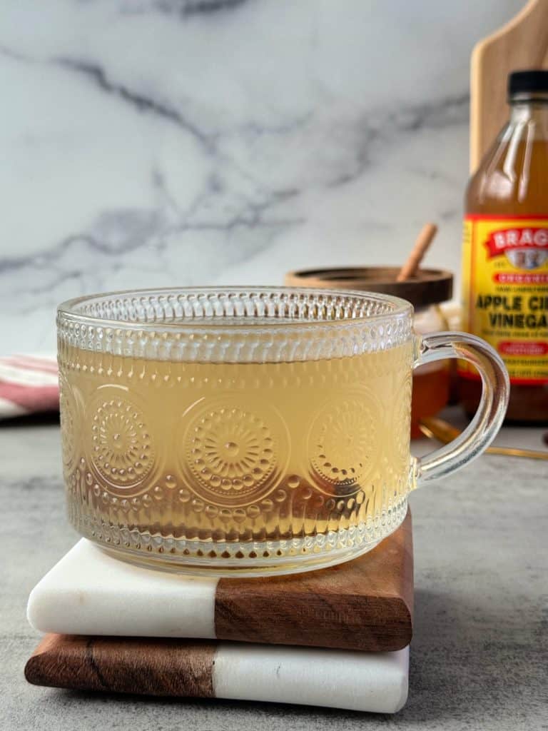 healthy Apple Cider Vinegar Lemon and Honey warm drink