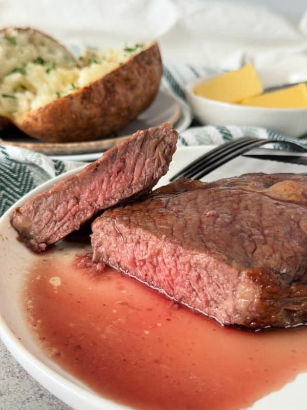 Ninja Foodi Ribeye Steak Cooked in the Air Fryer