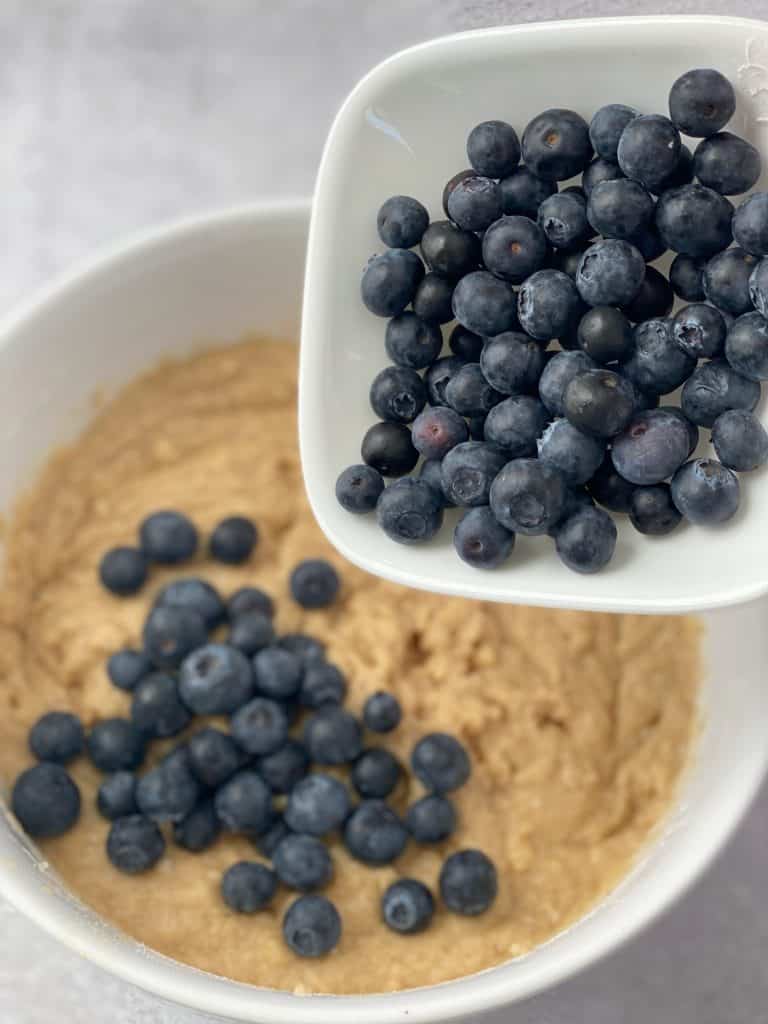 fold in fresh blueberries 