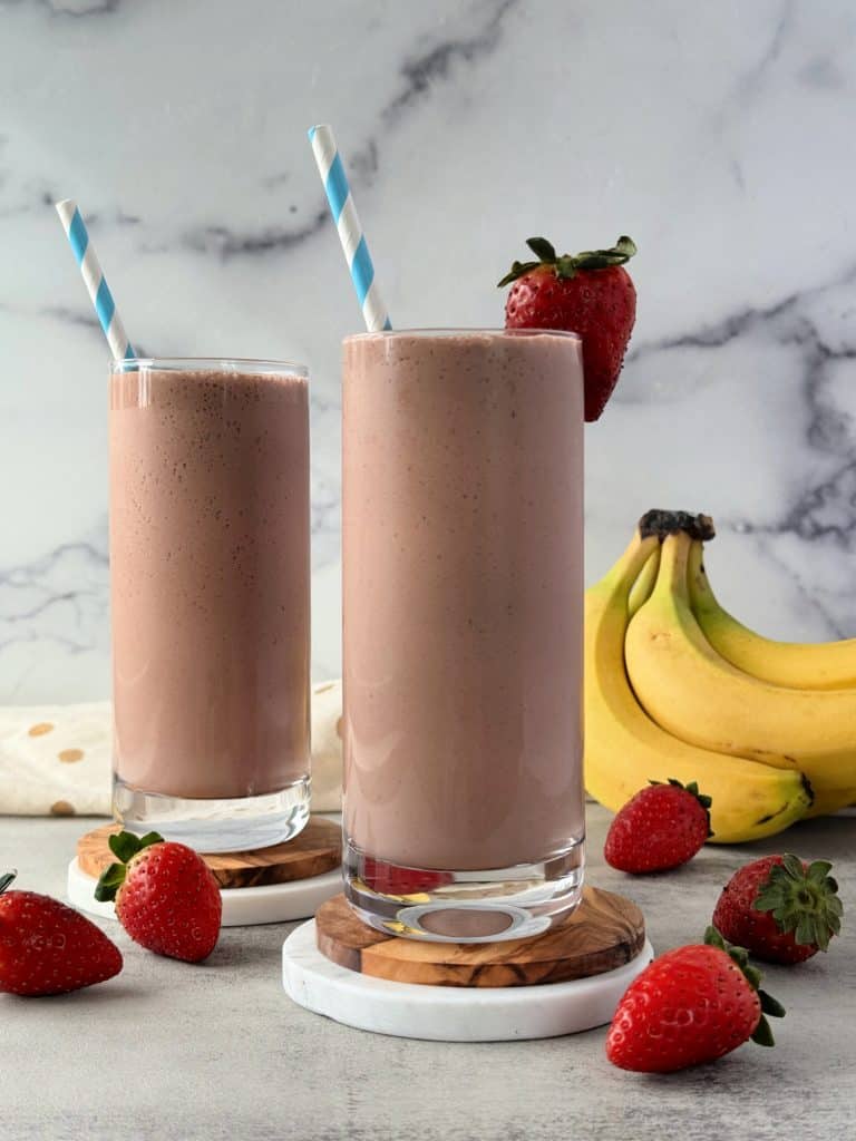 Strawberry Banana Chocolate Smoothie