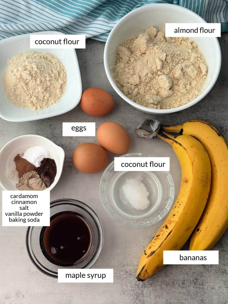 Healthy Banana Muffins recipe ingredients 