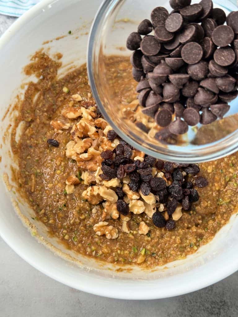 cacao chips in zucchini bread recipe