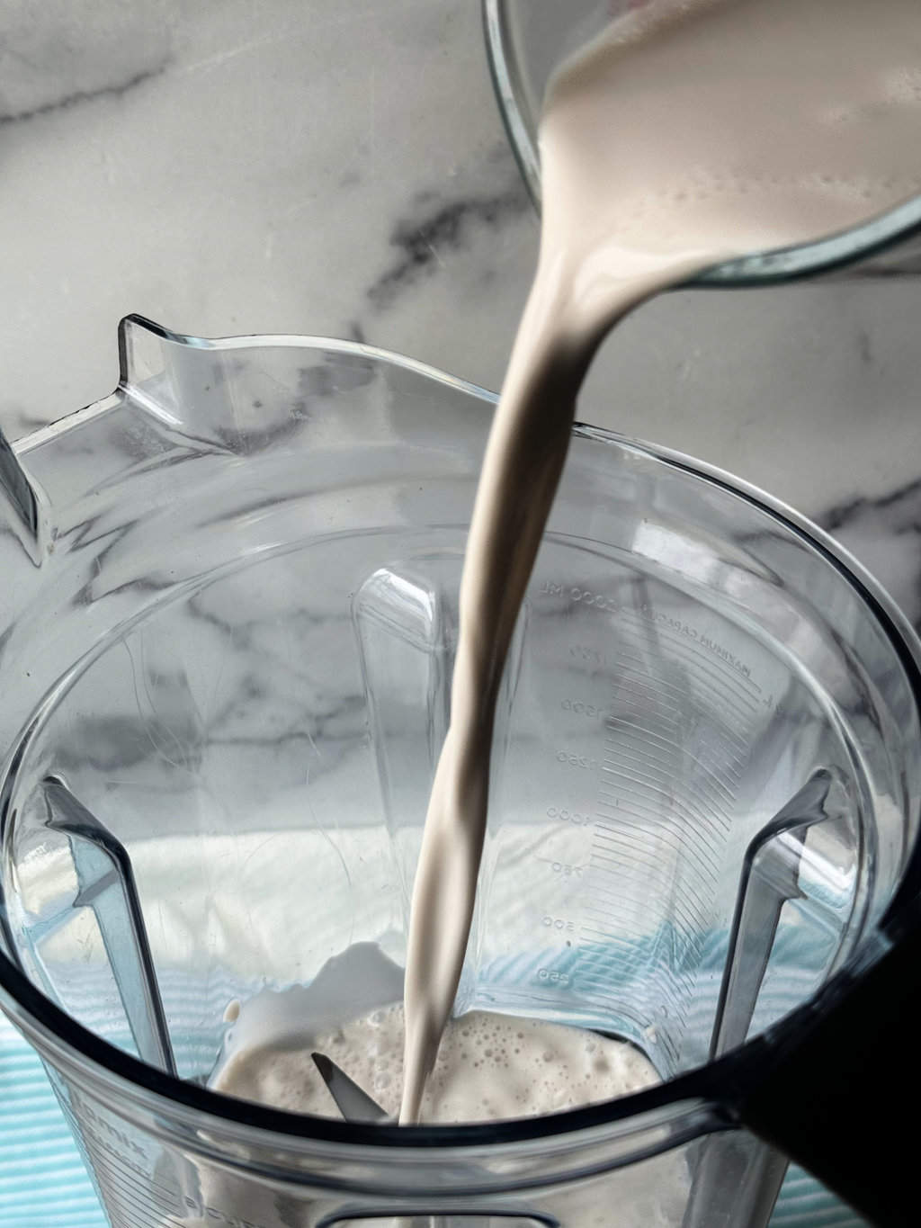 almond milk in blender