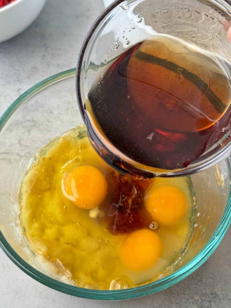 maple syrup in muffins