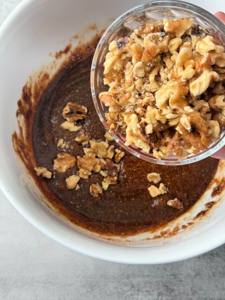 walnut muffin batter 