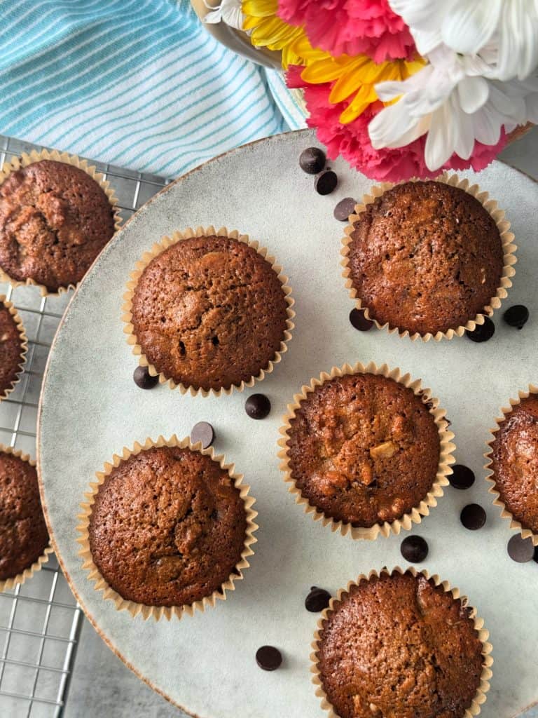 easy recipe for healthy chocolate chip muffins
