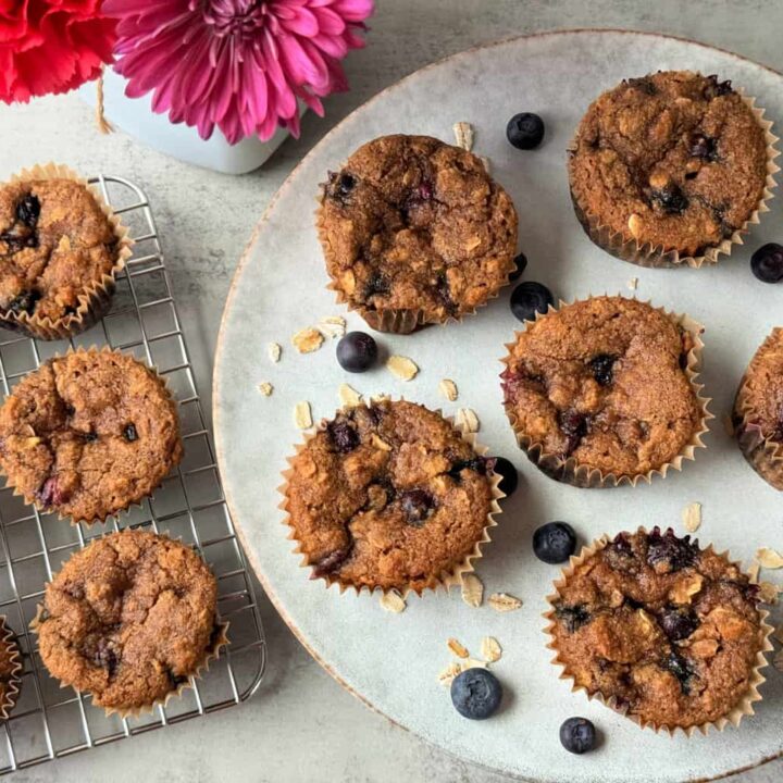 Healthy Blueberry Oatmeal Muffins Recipe