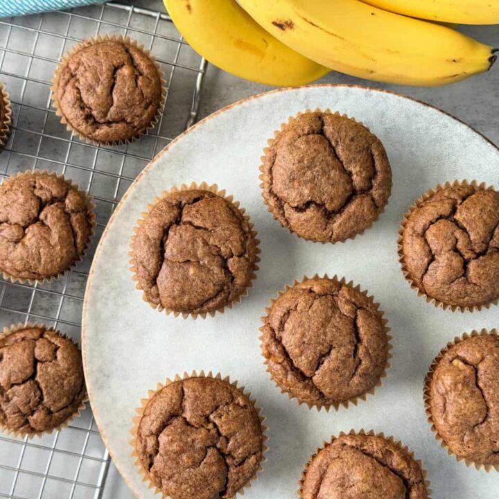 gluten free banana muffins recipe feature image