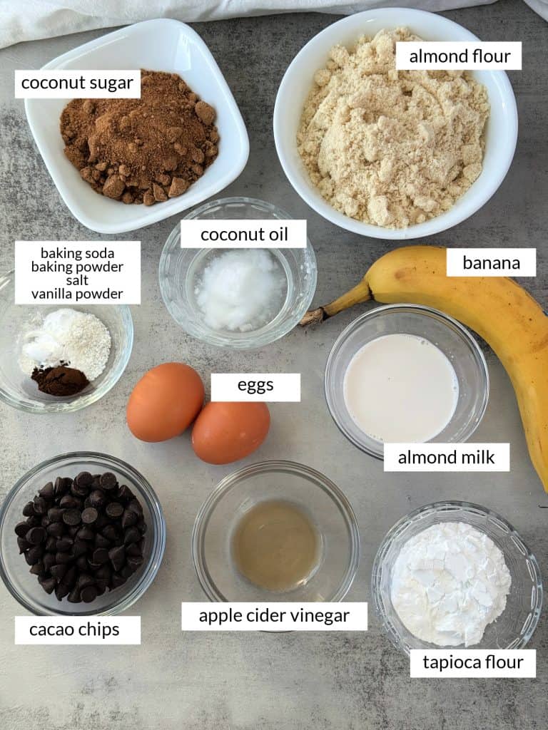 healthier chocolate chip muffins, healthy chocolate chip muffins recipe ingredients 