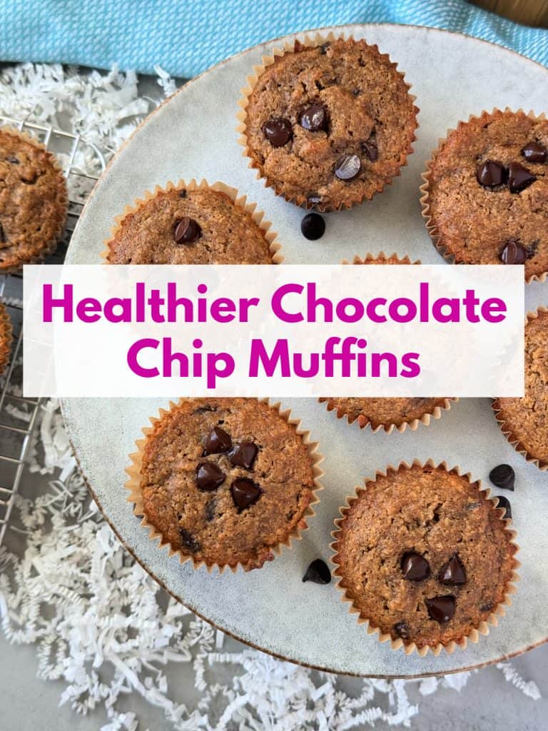 healthier chocolate chip muffins recipe, healthy chocolate chip muffins 