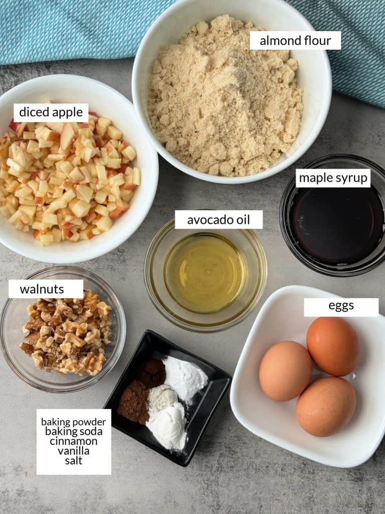 Healthy Apple Muffins ingredient list 