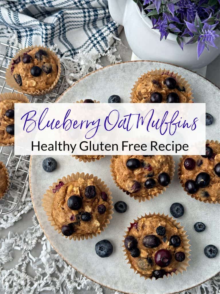 blueberry oat muffins feature pin