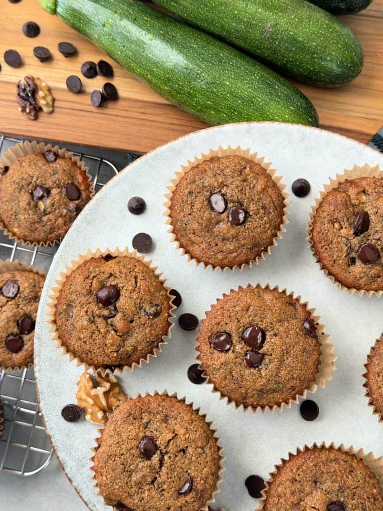 recipe for zucchini bread muffins with chocolate chips 