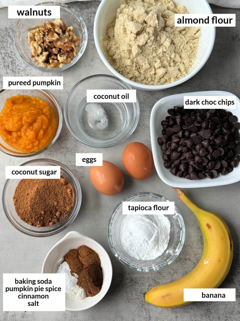 ingredients Healthy Chocolate Chip Pumpkin Muffins