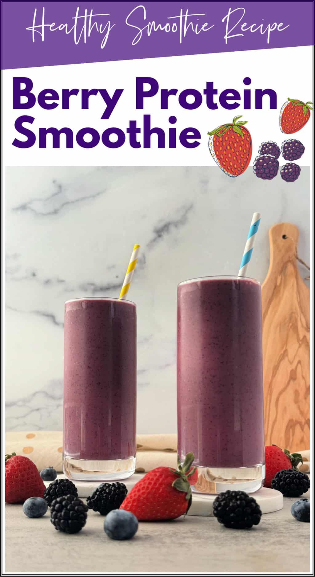 How to Make a Healthy Mixed Berry Protein Smoothie