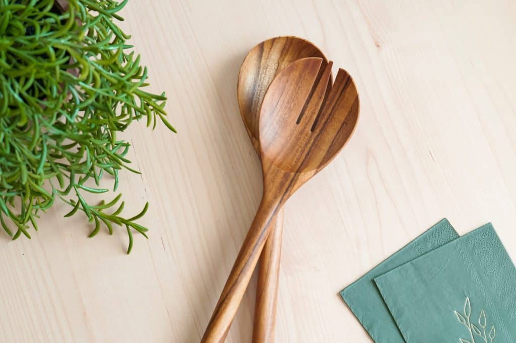 wooden salad spoons