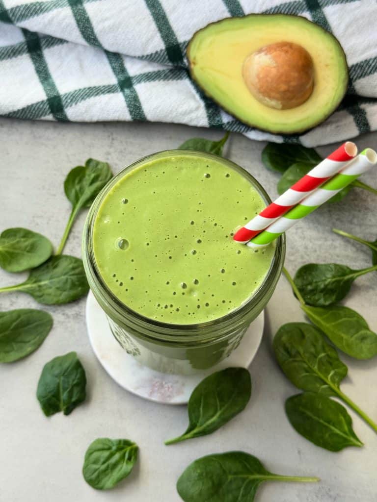 Spinach Avocado Smoothie Recipe with Protein